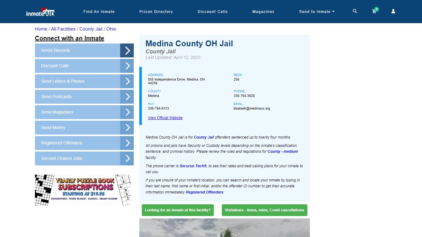 Medina County OH Jail - Inmate Locator - Medina, OH